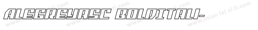 AlegreyasC BoldItali字体转换